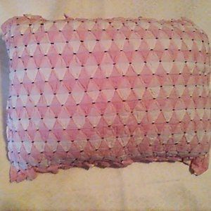 Throw Pillow Pink Plaid Gingham Tufted Handmade By My Grandma Very Vintage